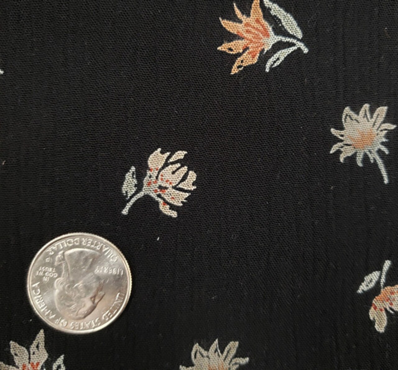 1 Yard Black Olive Rayon Crinkle Crepon Fabric Elegant Texture, 50/52" Width